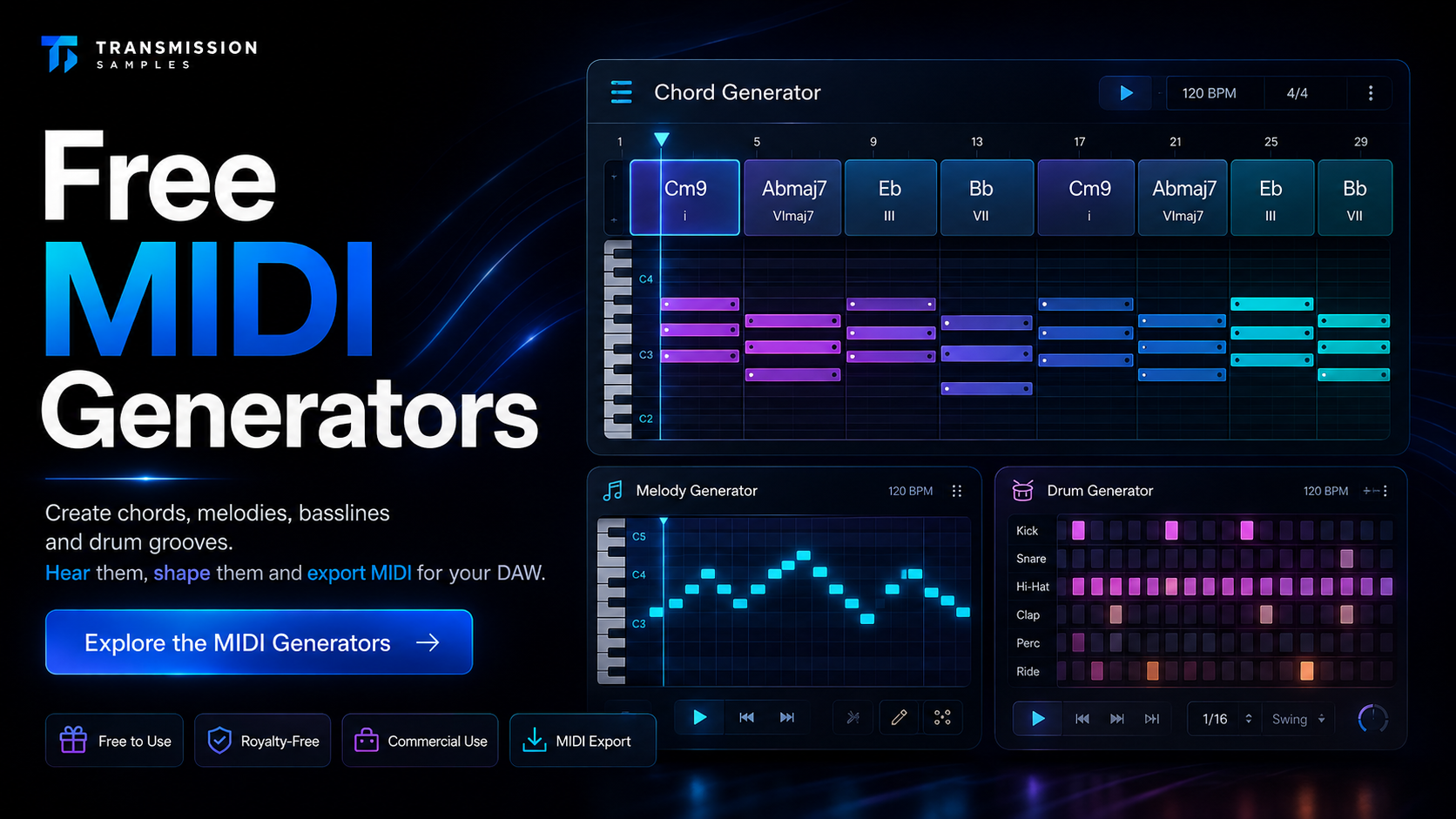 Free MIDI Generators for music production